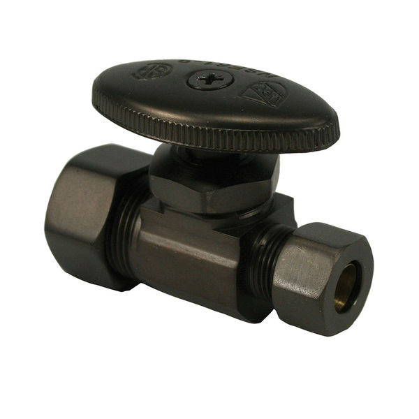 Jones Stephens Oil Rubbed Bronze Compression Straight Stop 5/8" Comp. x 3/8" Comp. S4312RB